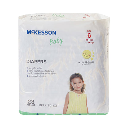 McKesson Unisex Baby Diaper Size 6 Disposable Heavy Absorbency (1144479_BG)