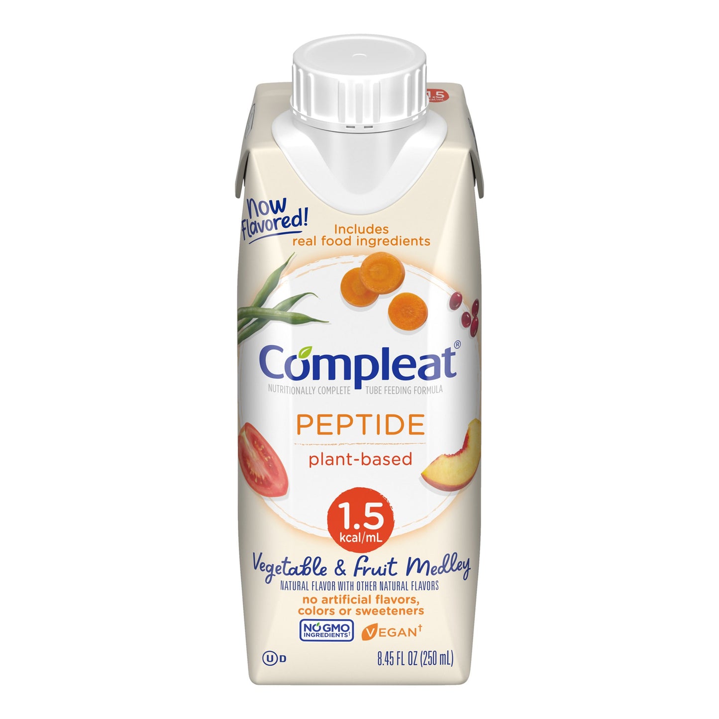 Compleat® Peptide 1.5 Oral Supplement Fruit / Vegetable Medley Flavor 8.45 oz. Reclosable Carton Liquid (1161032_EA)