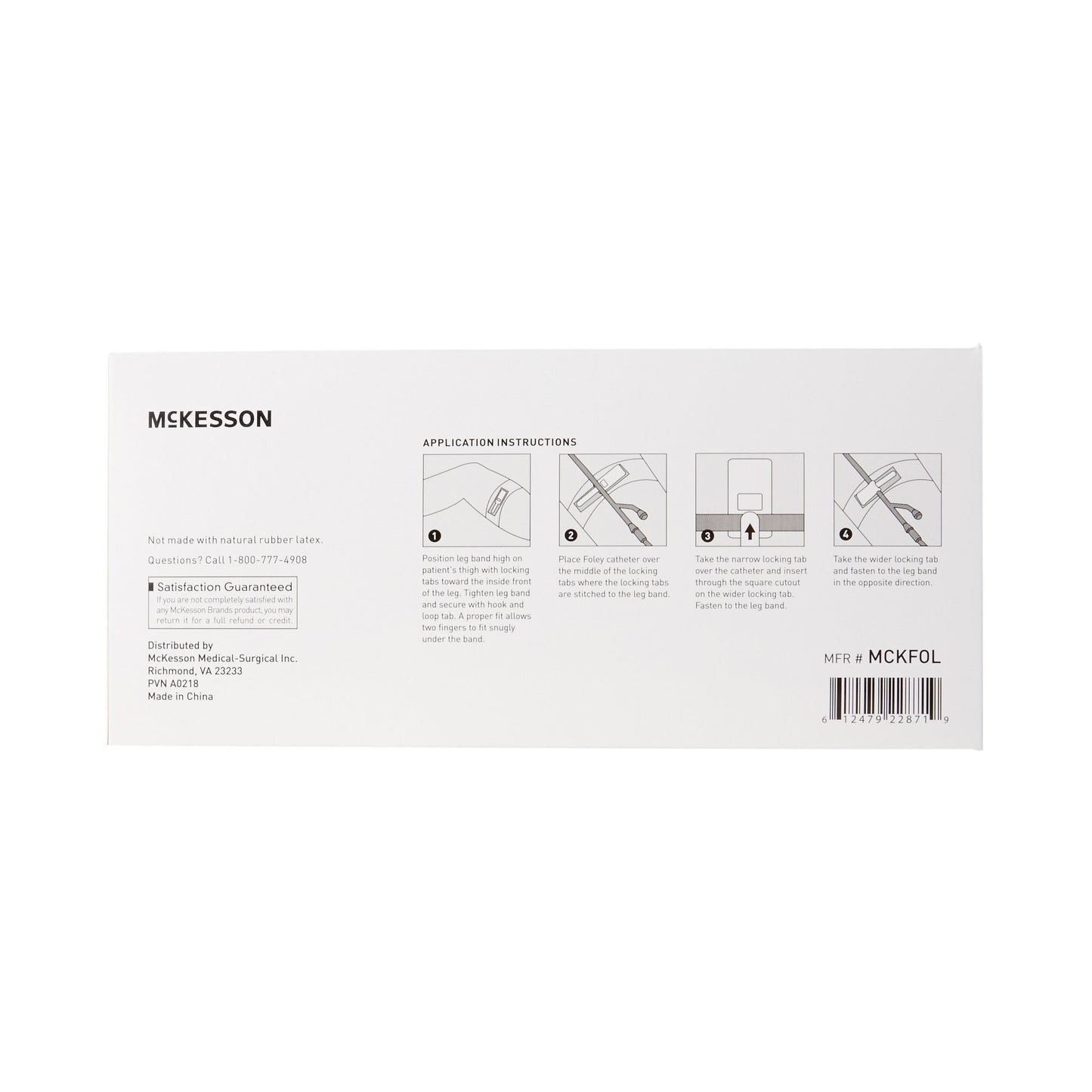McKesson Leg Strap 2 X 24 Inch Length, Dual-Locking Tabs, Stretch Material, Hook and Loop Closure, Nonsterile (1107740_CS)