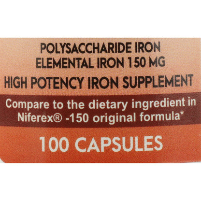 Geri-Care® Mineral Supplement Iron 150 mg Strength Capsule 100 per Bottle (689194_CS)