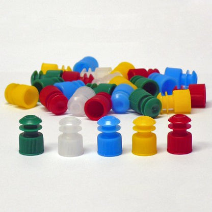 Globe® Scientific Tube Closure Polyethylene Flanged Plug Cap Red 12 mm For 12 mm Tubes NonSterile (537503_BG)