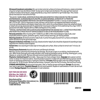 Sani-Cloth® Prime Surface Disinfectant Cleaner Premoistened Germicidal Manual Pull Wipe 50 Count Individual Packet Alcohol Scent NonSterile (1063959_BX)