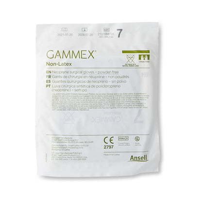 GAMMEX® Non-Latex Surgical Glove Size 7 Sterile Polyisoprene Standard Cuff Length Micro-Textured Green Chemo Tested (364345_BX)