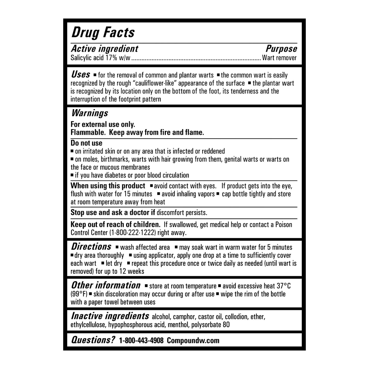 Compound W® Wart Remover 17% Strength Topical Solution 0.31 oz. (1218797_EA)