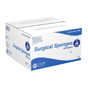 Dynarex® Gauze Sponge 2 X 2 Inch 8-Ply NonSterile 200 per Pack (830702_BX)