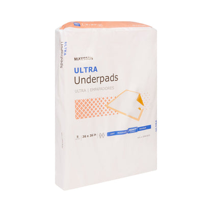McKesson Ultra Disposable Underpad 36 X 36 Inch Fluff / Polymer Heavy Absorbency (724038_BG)