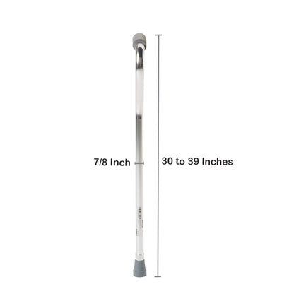 McKesson Offset Cane Aluminum 30 to 39 Inch Height Silver (1065215_EA)
