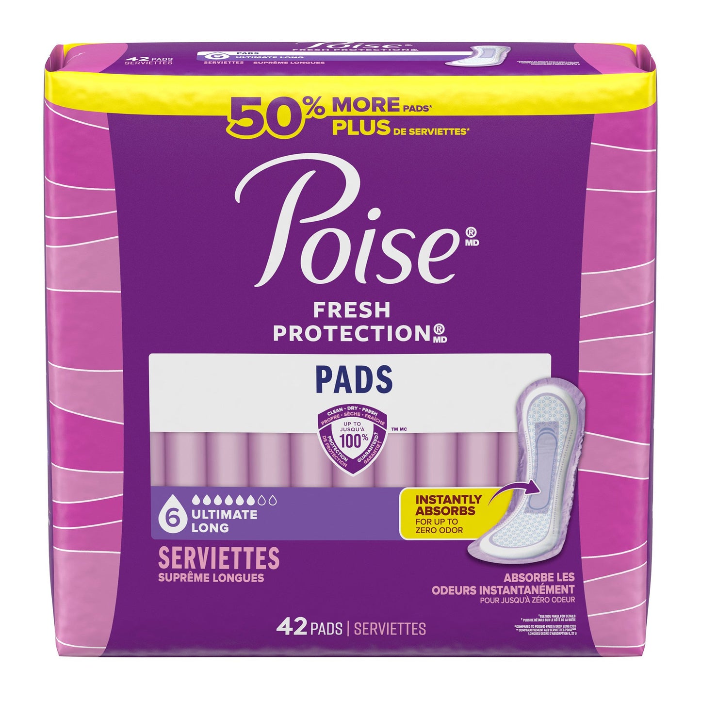 Poise® Fresh Protection™ Bladder Control Pad Heavy Absorbency Super Absorbent Core One Size Fits Most (1267160_PK)