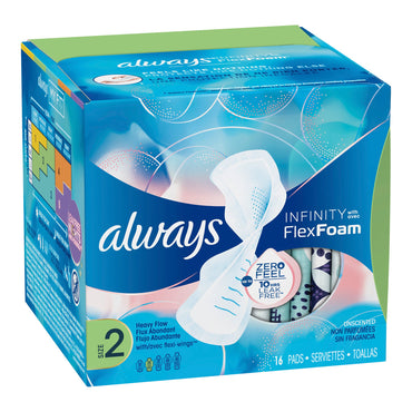 Always® Infinity with Flex Foam Feminine Pad Maxi with Wings Super Absorbency (1086785_CS)