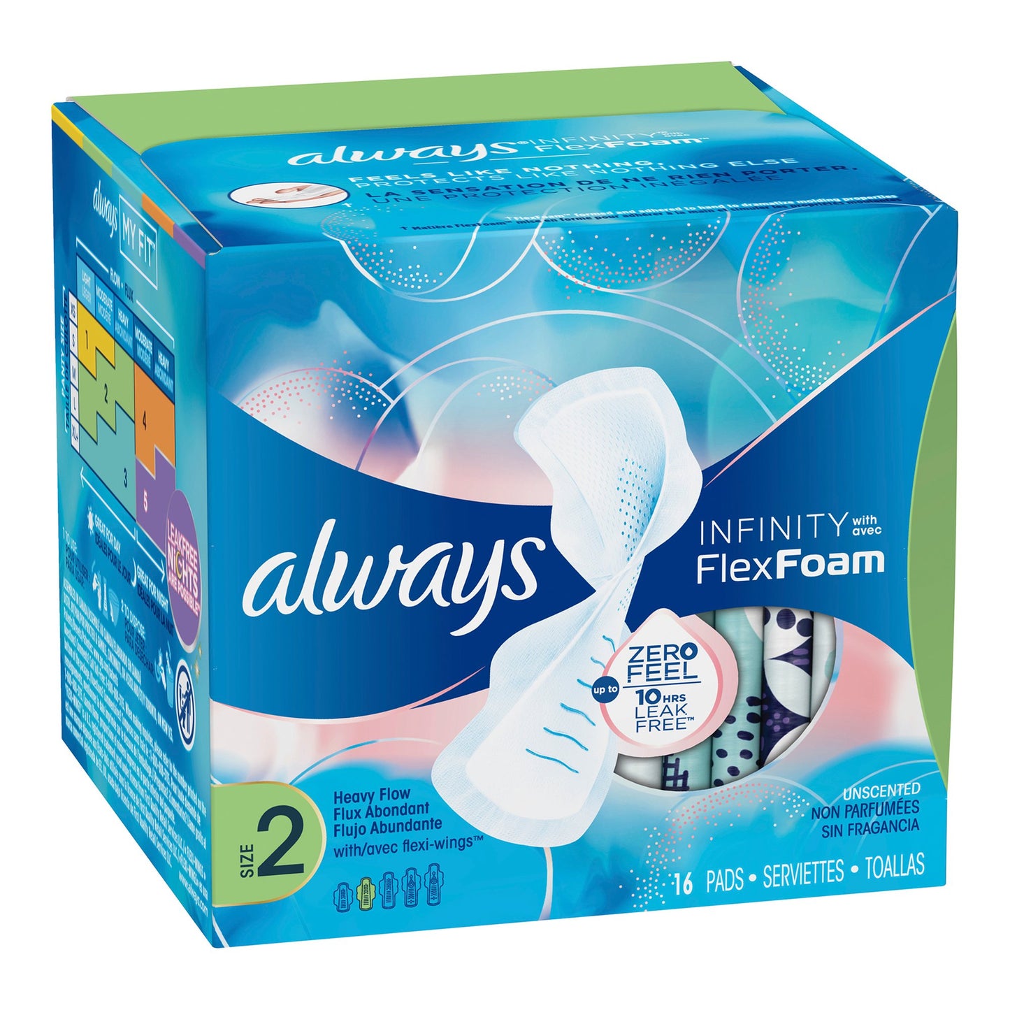 Always® Infinity with Flex Foam Feminine Pad Maxi with Wings Super Absorbency (1086785_BX)