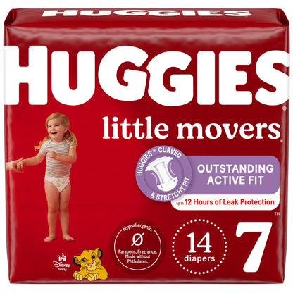 Huggies® Little Movers Unisex Baby Diaper Size 7 Disposable Moderate Absorbency (1254303_PK)