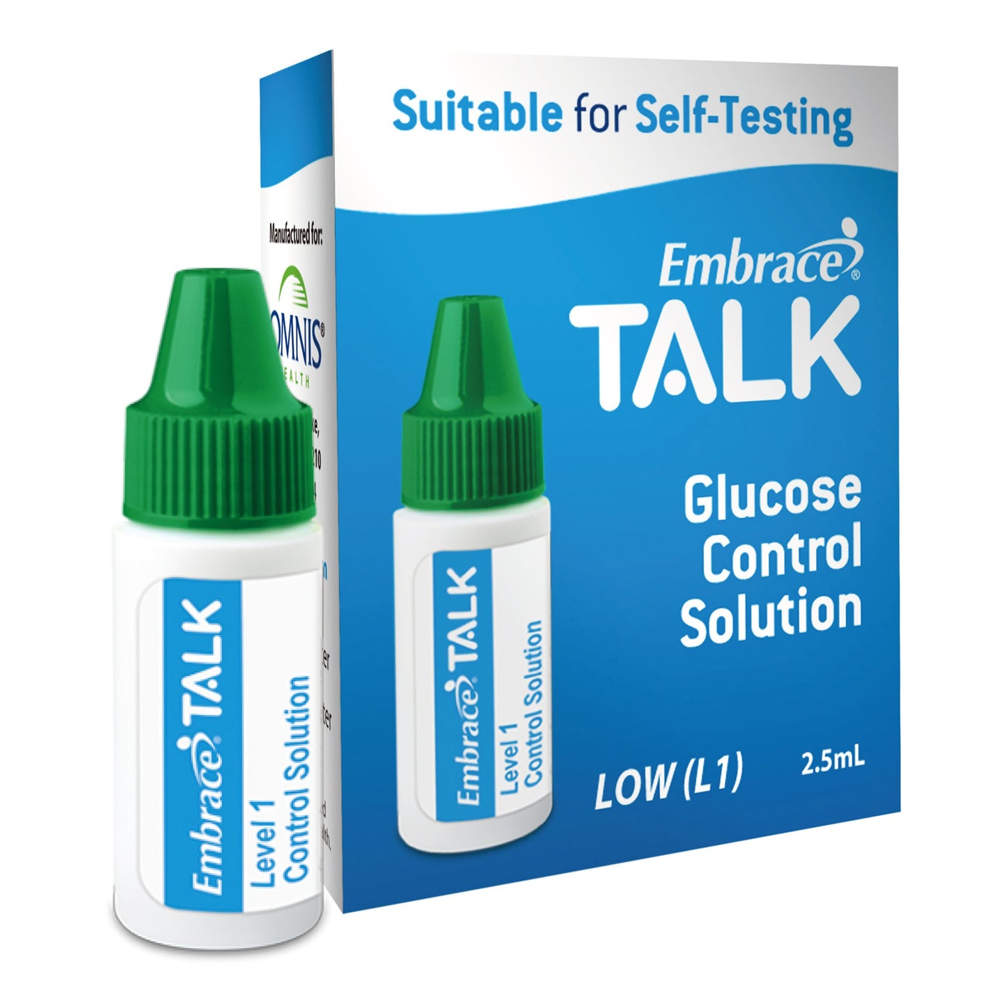 Embrace® Talk Blood Glucose Control Solution 2.5 mL Level 1 (1125772_EA)