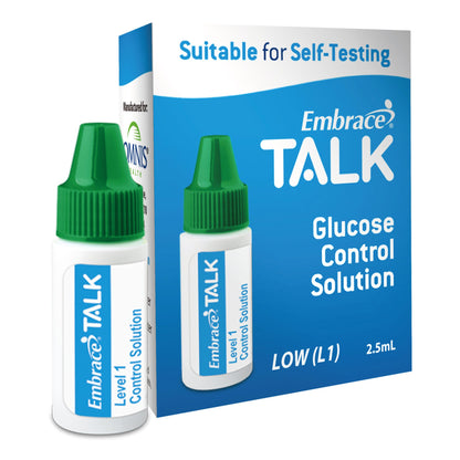 Embrace® Talk Blood Glucose Control Solution 2.5 mL Level 1 (1125772_EA)