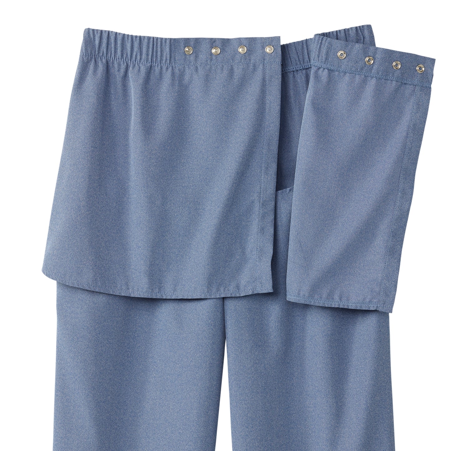 Silverts® Adaptive Pants Open Back Small Heather Chambray Blue Female (1227142_EA)