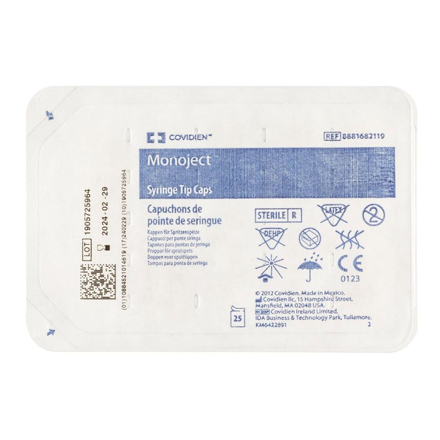 Monoject™ Syringe Tip Cap Polyolefin Plastic, Sterile, Disposable (459106_TR)
