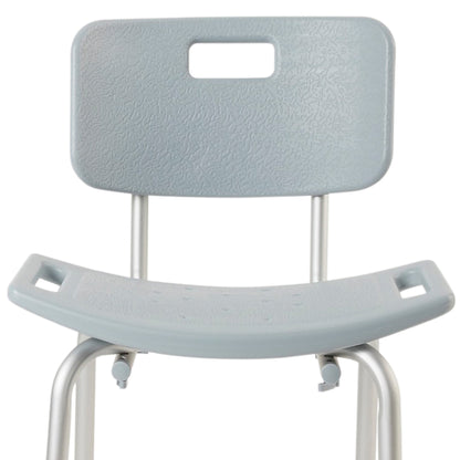 McKesson Bath Bench Without Arms Aluminum Frame Removable Backrest 19-1/4 Inch Seat Width 300 lbs. Weight Capacity (1065208_EA)