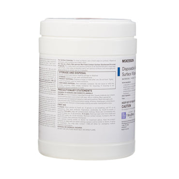 McKesson Surface Disinfectant Premoistened Manual Pull Wipe 65 Count Canister Alcohol Scent NonSterile (949454_CS)