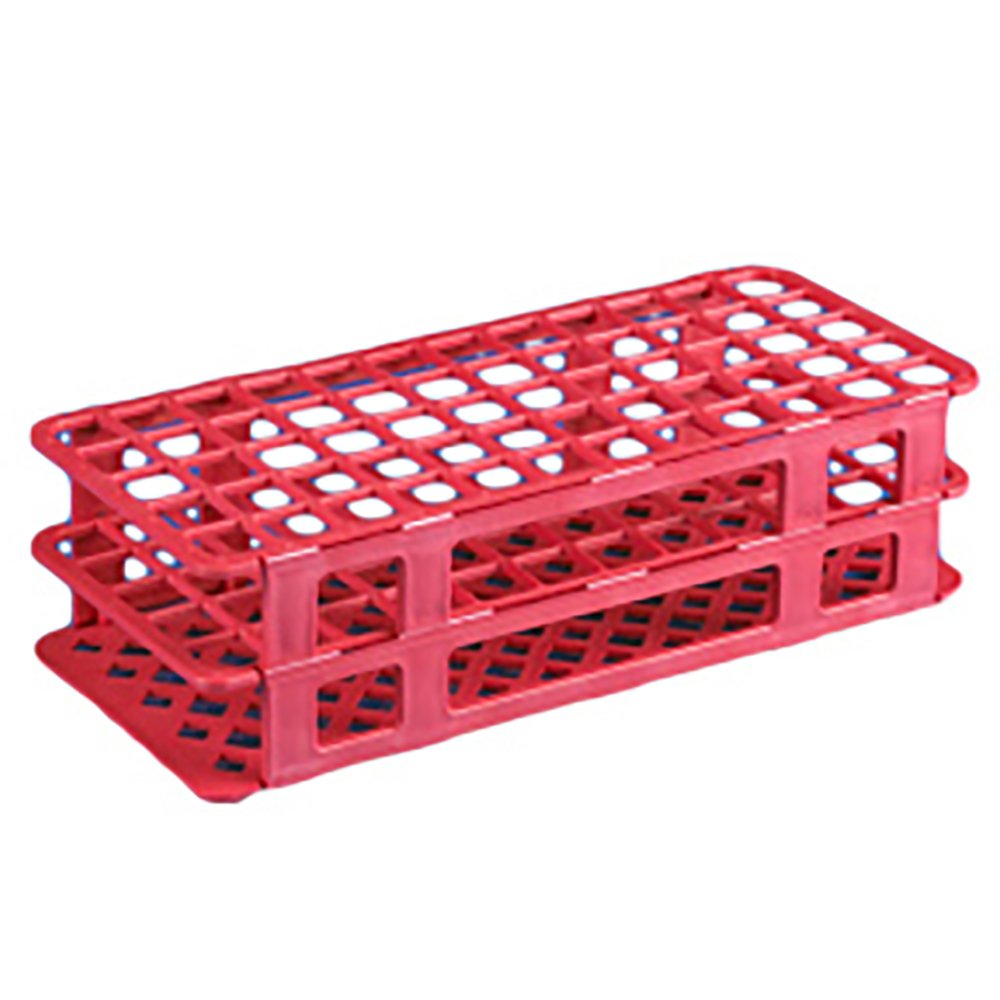 Globe® Scientific 456500 Series Stacking Test Tube Rack 60 Place 15 to 17 mm Tube Size Red 2-4/5 X 4-1/8 X 9-3/5 Inch (699727_EA)
