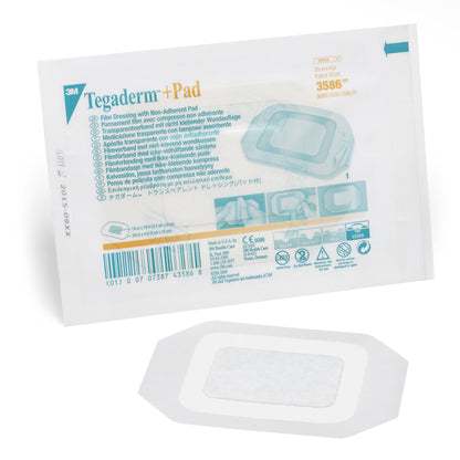3M™ Tegaderm™ +Pad Transparent Film Dressing with Pad 3-1/2 X 4 Inch Frame Style Delivery Rectangle Sterile (318721_BX)