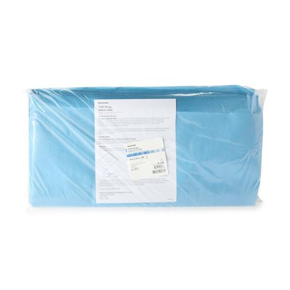 McKesson Sterilization Wrap Blue 24 X 24 Inch Single Layer Cellulose Steam / EO Gas (1156127_CS)