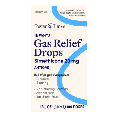 Foster & Thrive™ Infant Gas Relief 20 mg / 0.3 mL Strength Oral Drops 1 oz. (1235094_BT)