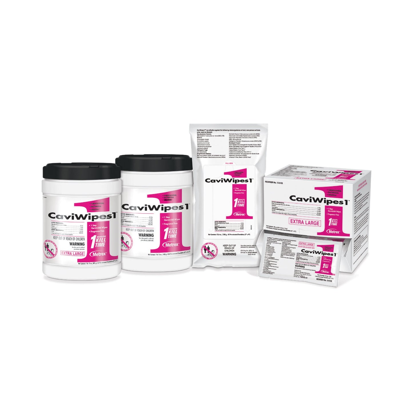 CaviWipes1™ Surface Disinfectant Premoistened Alcohol Based Manual Pull Wipe 45 Count Soft Pack Alcohol Scent NonSterile (872154_CS)