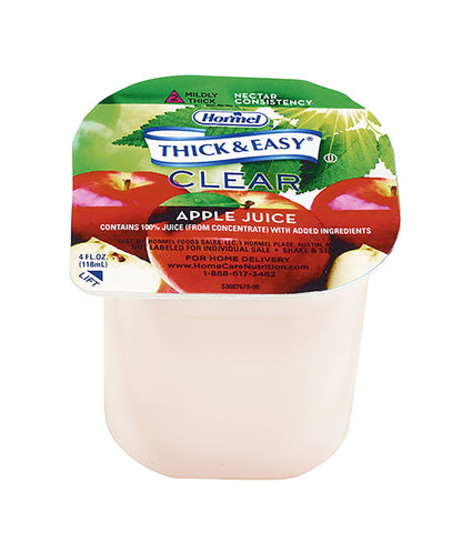 Thick & Easy® Thickened Beverage 4 oz. Portion Cup Apple Flavor Liquid IDDSI Level 2 Mildly Thick (732814_CS)