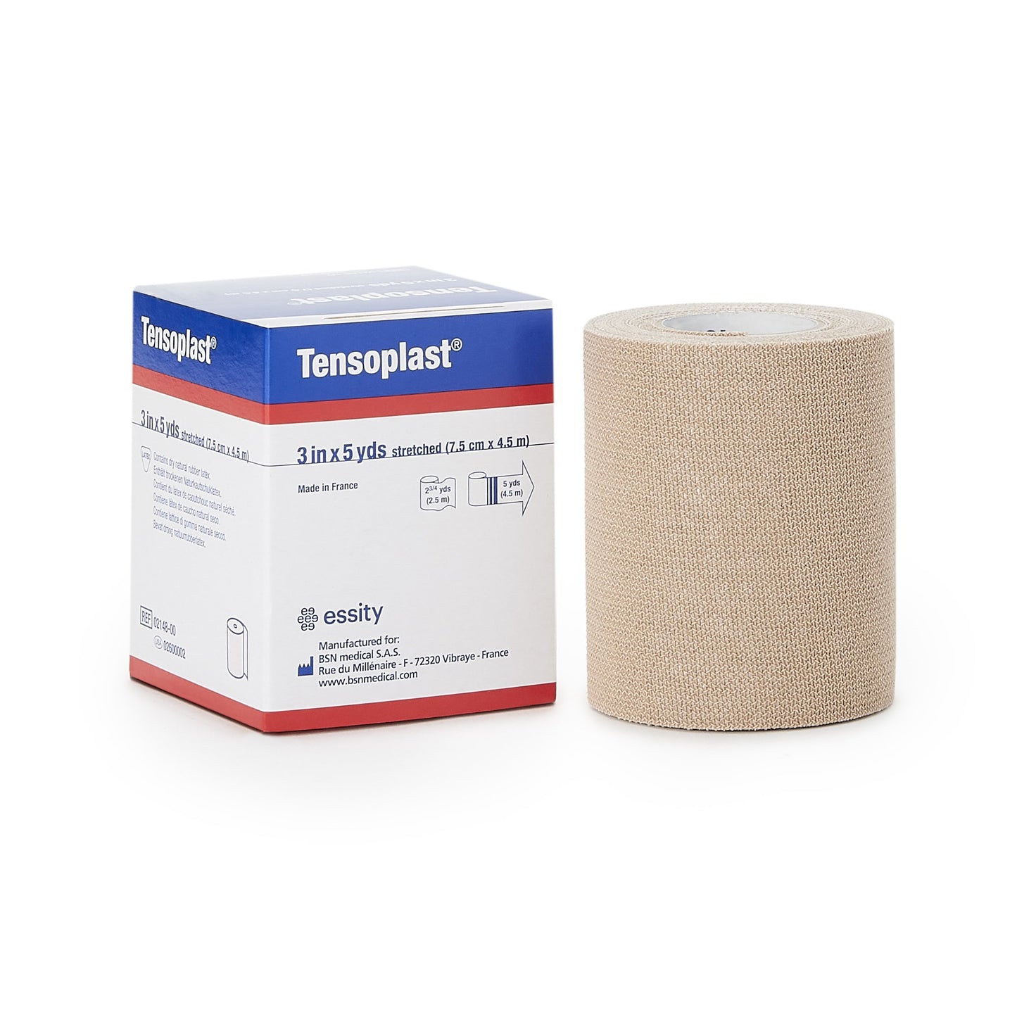 Tensoplast® Elastic Adhesive Bandage 3 Inch X 5 Yard No Closure Tan NonSterile Medium Compression (284193_CS)