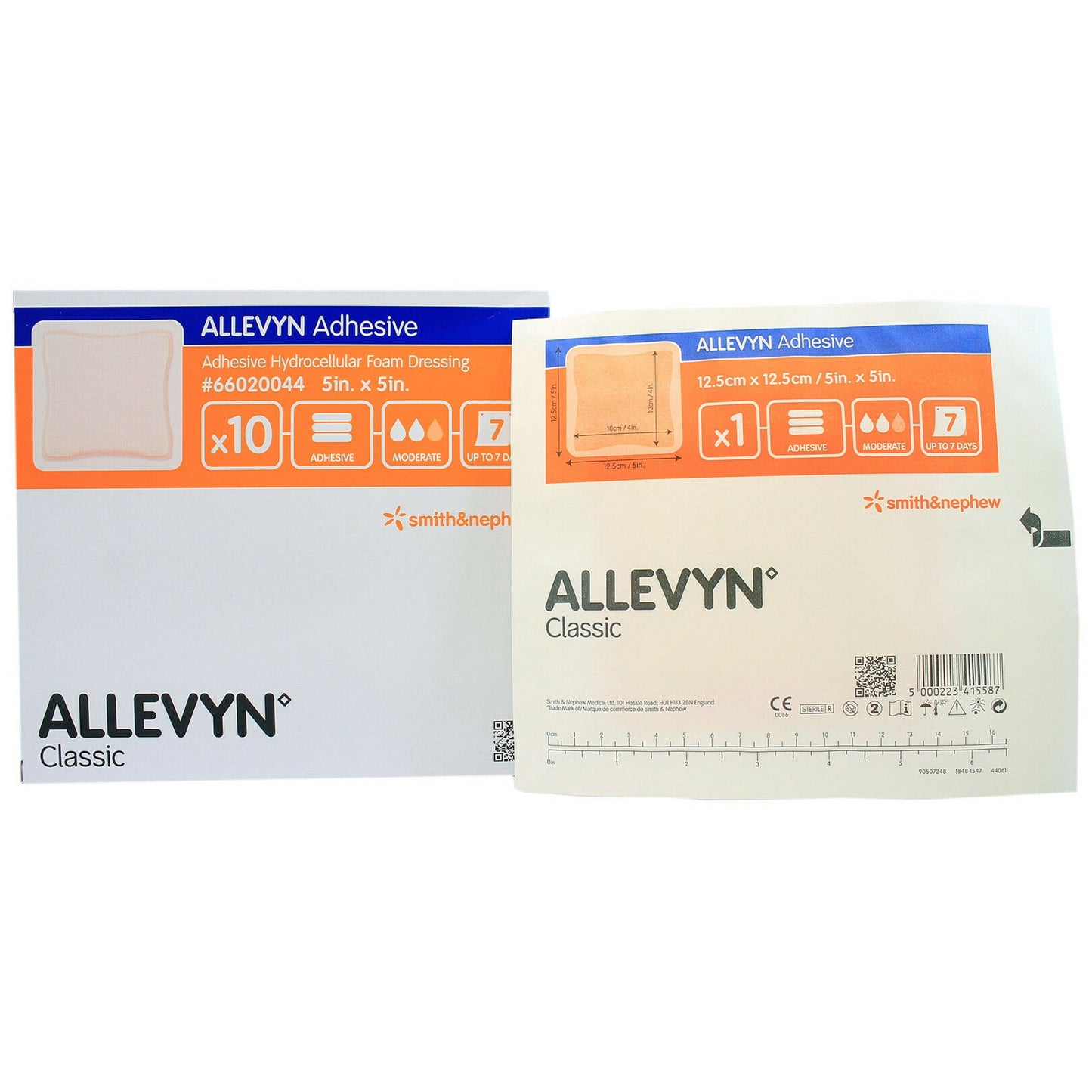Allevyn Adhesive Foam Dressing 5 X 5 Inch With Border Film Backing Adhesive Square Sterile (278017_BX)