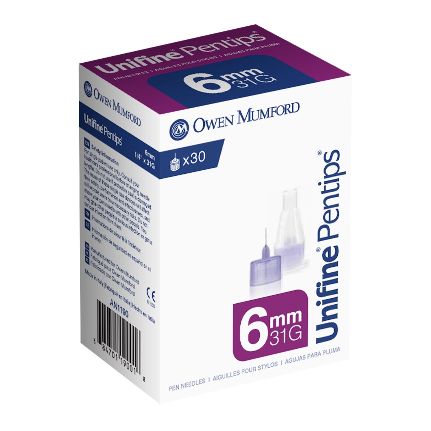 Unifine® Pentips® Standard Insulin Pen Needle 31 Gauge 6 mm Length NonSafety (1233071_BX)