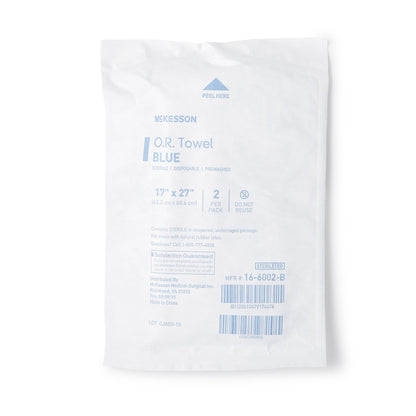 McKesson O.R. Towel 17 W X 27 L Inch Blue Sterile (277860_CS)