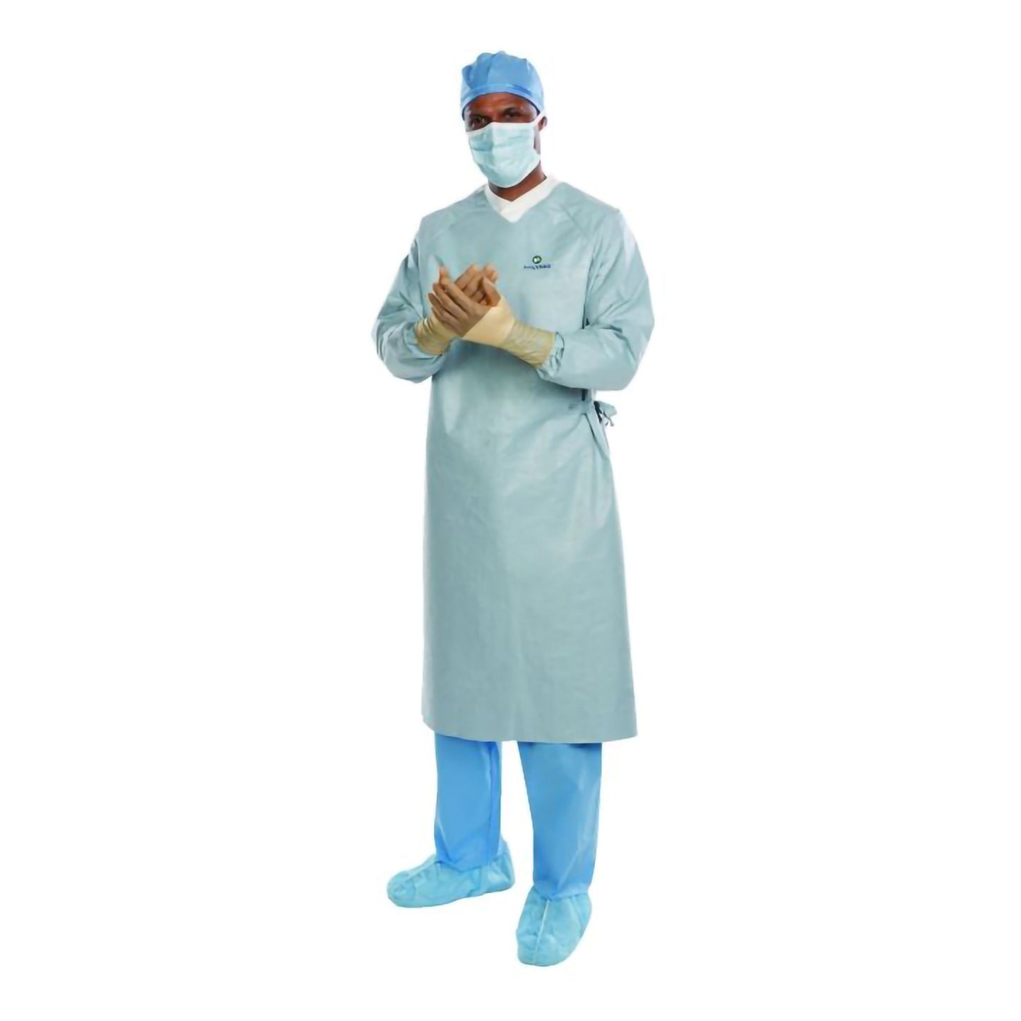 Aero Chrome Surgical Gown X-Large Silver NonSterile AAMI Level 4 Disposable (1114309_EA)