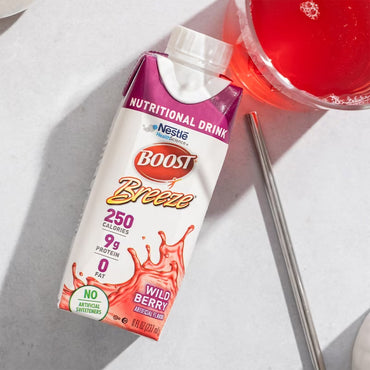 Boost Breeze® Oral Supplement Orange / Wildberry Flavor Liquid 8 oz. Reclosable Carton (1238309_EA)