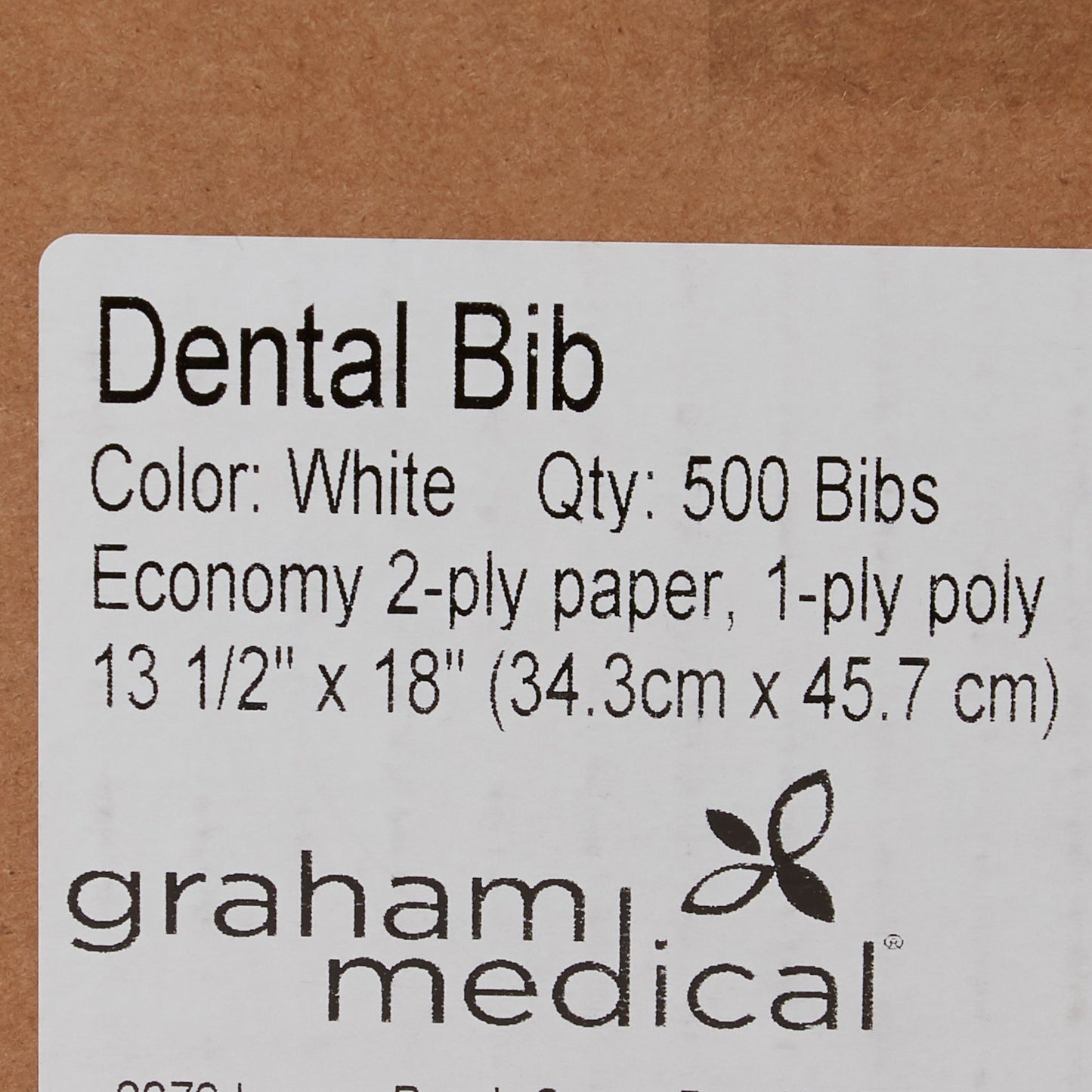 graham medical® Dental Bib 13-1/2 W X 18 L Inch White NonSterile (853587_CS)