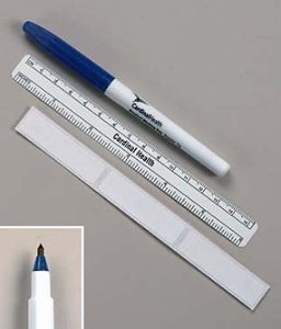 Cardinal Health™ Skin Marker with Ruler and Labels Gentian Violet Ink Sterile Full Size Tapered Tip (478484_BX)