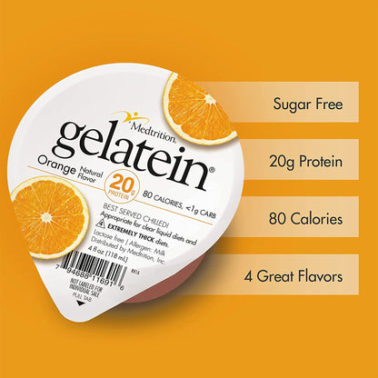 Gelatein® Oral Supplement Orange Flavor Gel 4 oz. Cup (778507_CS)