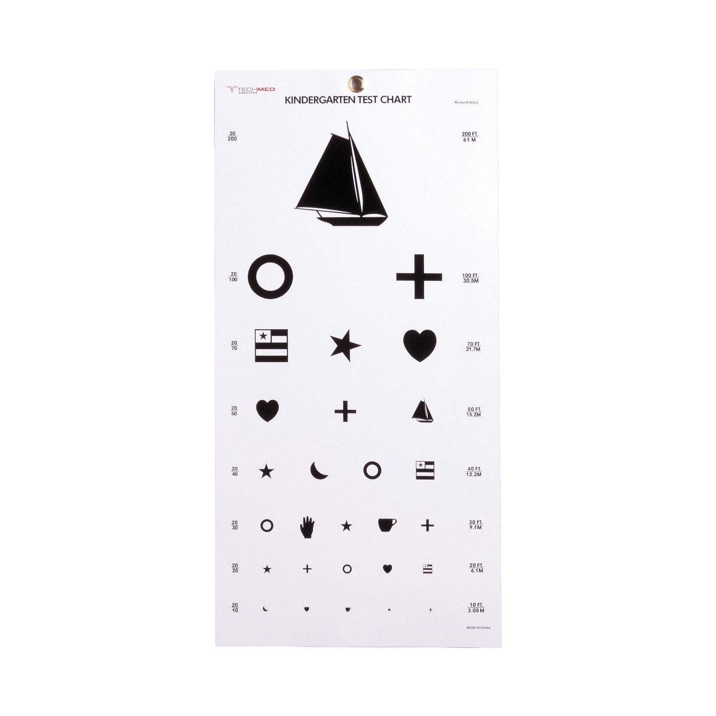 McKesson Preschool Eye Test Chart 20 Foot Distance Acuity Test (1038454_BG)