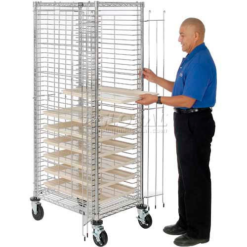 Global Industrial Nexel End Load Wire Tray Truck with 39 Tray Capacity (WB168318)