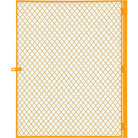 Global Industrial Machinery Wire Fence Partition Hinged Door, Yellow (WB184911)
