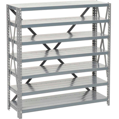 Global Industrial 7 Shelf, Open Steel Shelving, 36"W x 12"D x 39"H, Starter, 20 GA, Gray (WB235034)