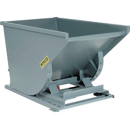 Global Industrial Heavy Duty Self Dumping Forklift Hopper, 1/2 Cu. Yd., 6000 Lbs, Gray (WB238323GY)