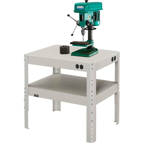 Global Industrial Machine Stand, Steel Square Edge, 24"W x 18"D x 18-24"H (WB254840)