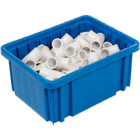Global Industrial Plastic Dividable Grid Container, 10-7/8"L x 8-1/4"W x 5"H, Blue (WB334101BL)