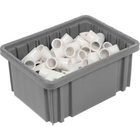Global Industrial Plastic Dividable Grid Container, 10-7/8"L x 8-1/4"W x 5"H, Gray (WB334101GY)