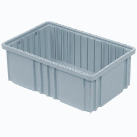 Global Industrial Plastic Dividable Grid Container, 16-1/2"L x 10-7/8"W x 6"H, Gray (WB334103GY)