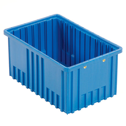 Global Industrial Plastic Dividable Grid Container, 16-1/2"L x 10-7/8"W x 8"H, Blue (WB334104BL)