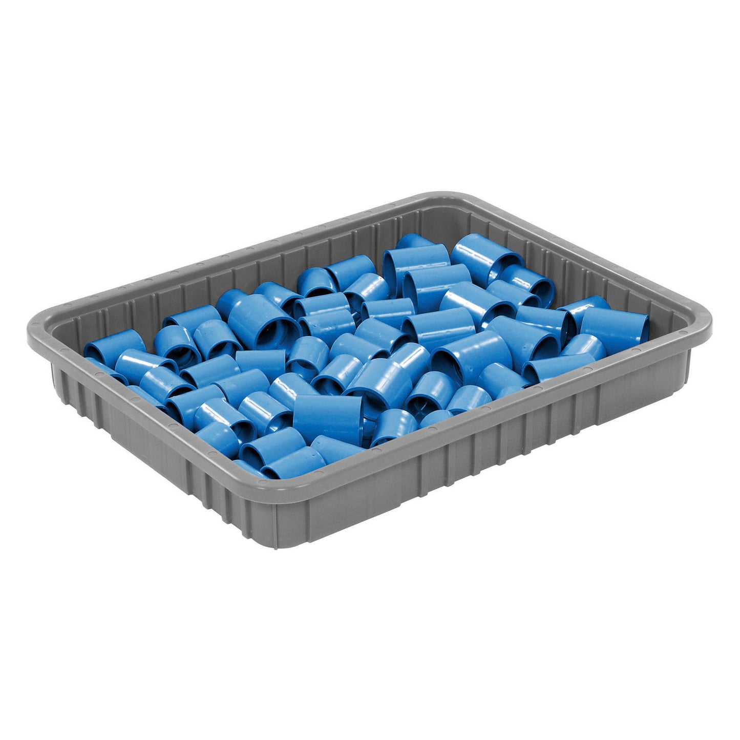 Global Industrial Plastic Dividable Grid Container, 22-1/2"L x 17-1/2"W x 3"H, Gray (WB334105GY)