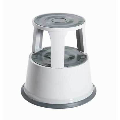 Global Industrial 17"H Rolling Step Stool - Gray (WB606693)