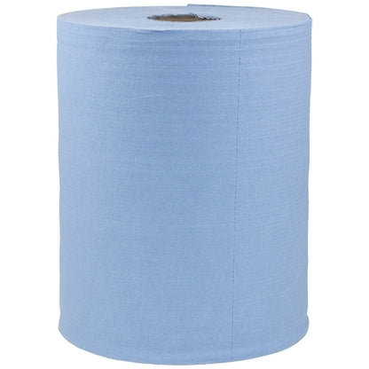 ShopWorks® Prematex® Wipers, Sontara, Blue, Gray or Teal, 11.5"x13", Heavy Duty, Creped, Roll, 550/Roll, Case of 2 Rolls (HOS300705-SM-2)