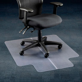 Interion Office Chair Mat for Carpet - 36"W x 48"L with 20" x 10" Lip - Straight Edge (WB607899)
